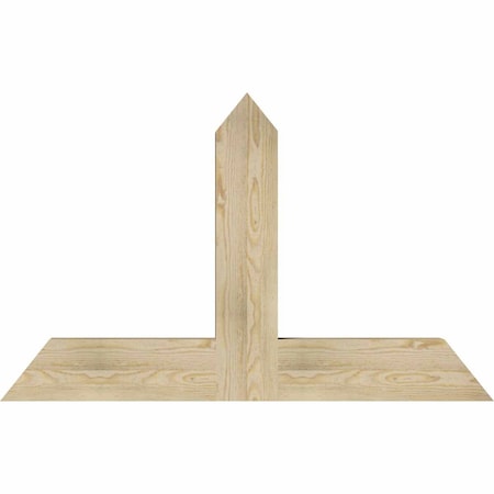 Ekena Millwork Portland Rough Sawn Timber Gable Bracket, Douglas Fir, 48"W x 30"H x 4"D x 6"F, 15/12 Pitch GBW048X30X0406POR00RDF